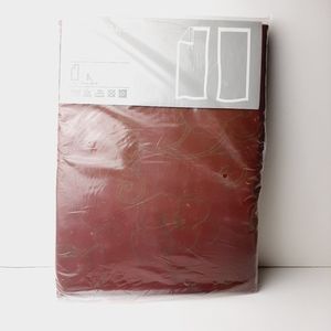 🍒 New - IKEA Fenja Slinga 2 Panels Burgundy Red w/ Green Floral Pattern NOS